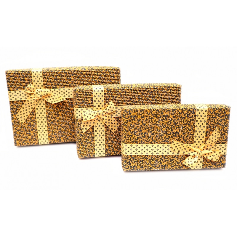 Комплект із 3-х коробок Гофра Жовтий