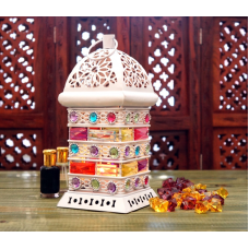 Свічник металевий + пластик з емаллю Білий