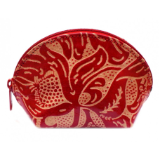 Гаманець шкіряний на змійці Джунглі Бордовий