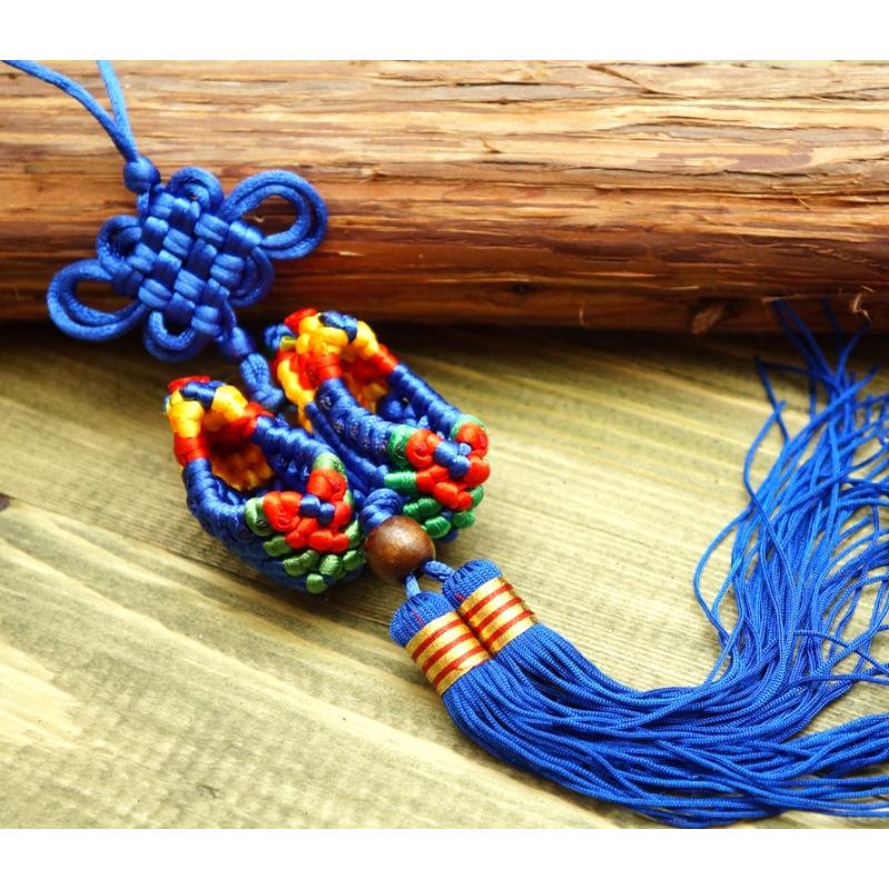 Тапочки в“язані з пензлем Сині малі