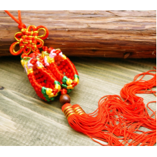 Тапочки в“язані з пензлем Червоні малі