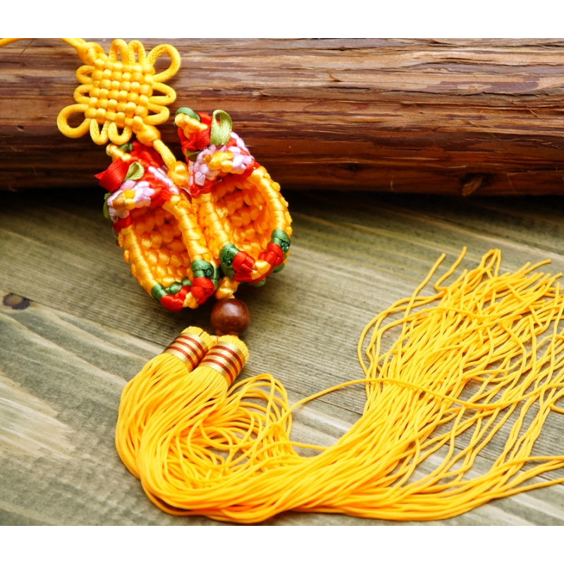 Тапочки в“язані з пензлем Жовті малі