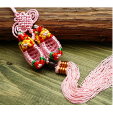 Тапочки в“язані з пензлем Рожеві малі