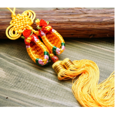 Тапочки в“язані з пензлем Жовті великі