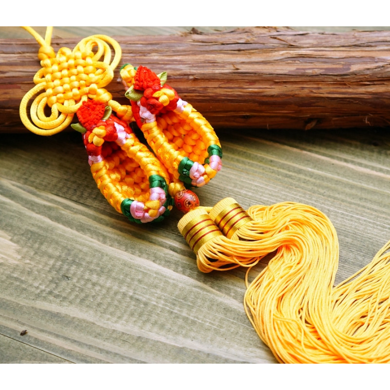 Тапочки в“язані з пензлем Жовті великі