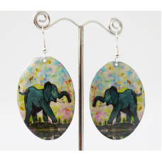 Сережки Хіпі Слонік №2 Овал