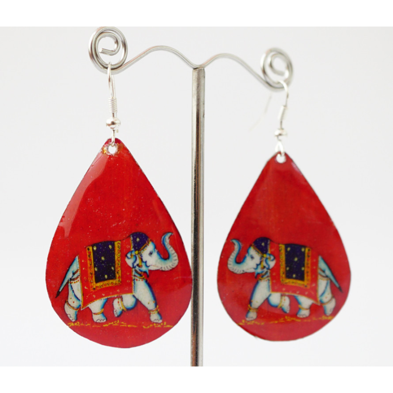 Сережки Хіпі Слонік №4 Крапля