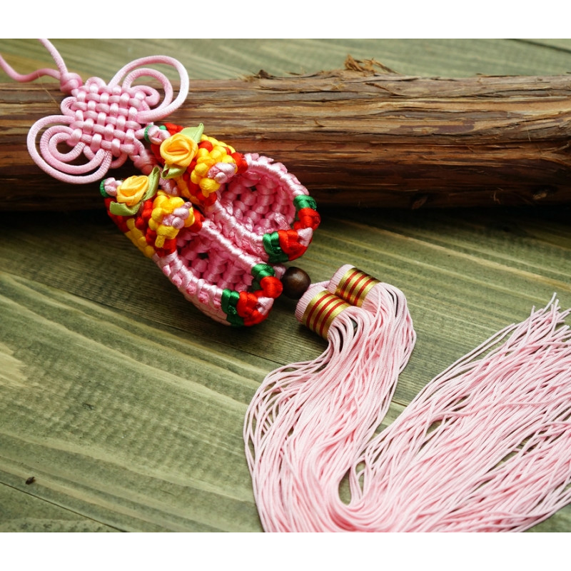 Тапочки в“язані з пензлем Рожеві великі