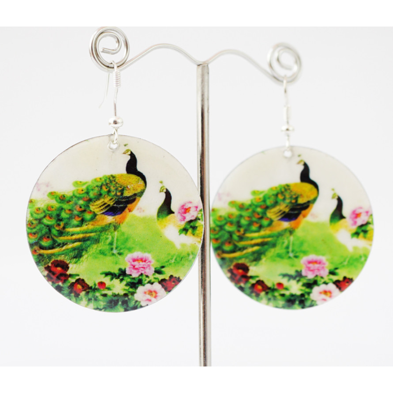 Сережки Хіпі Павич №2 Коло Сережки Хіпі Павич №2 Коло