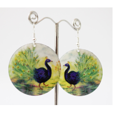 Сережки Хіпі Павич №5 Коло