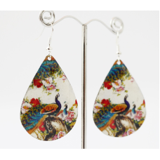 Сережки Хіпі Павич №6 Крапля