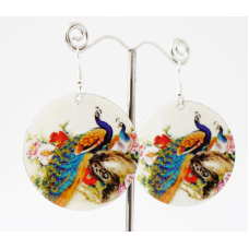 Сережки Хіпі Павич №6 Коло