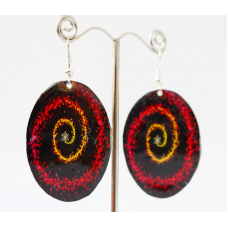Сережки Хіпі Візерунок №2 Овал