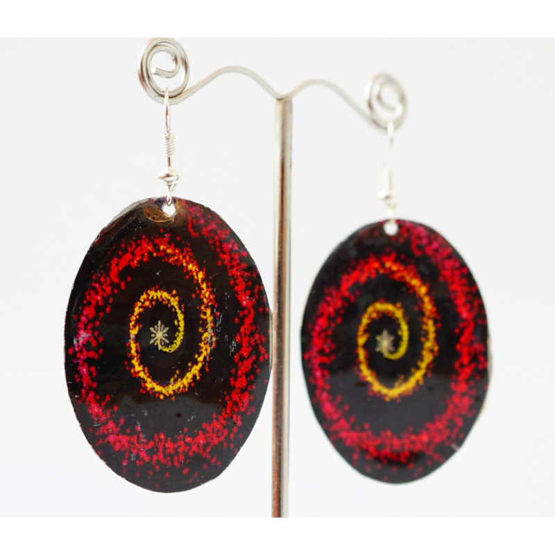 Сережки Хіпі Візерунок №2 Овал