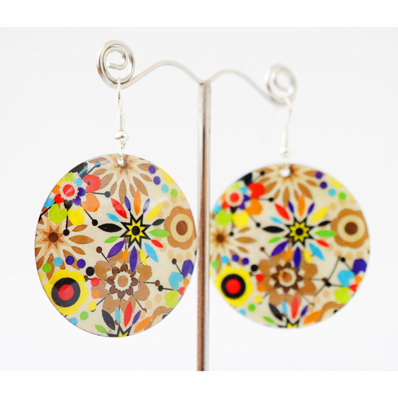 Сережки Хіпі Візерунок №3 Коло Сережки Хіпі Візерунок №3 Коло