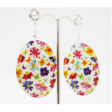 Сережки Хіпі Візерунок №4 Овал