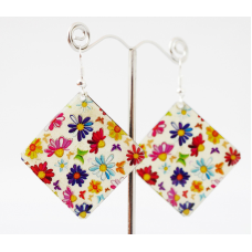 Сережки Хіпі Візерунок №4 Квадрат