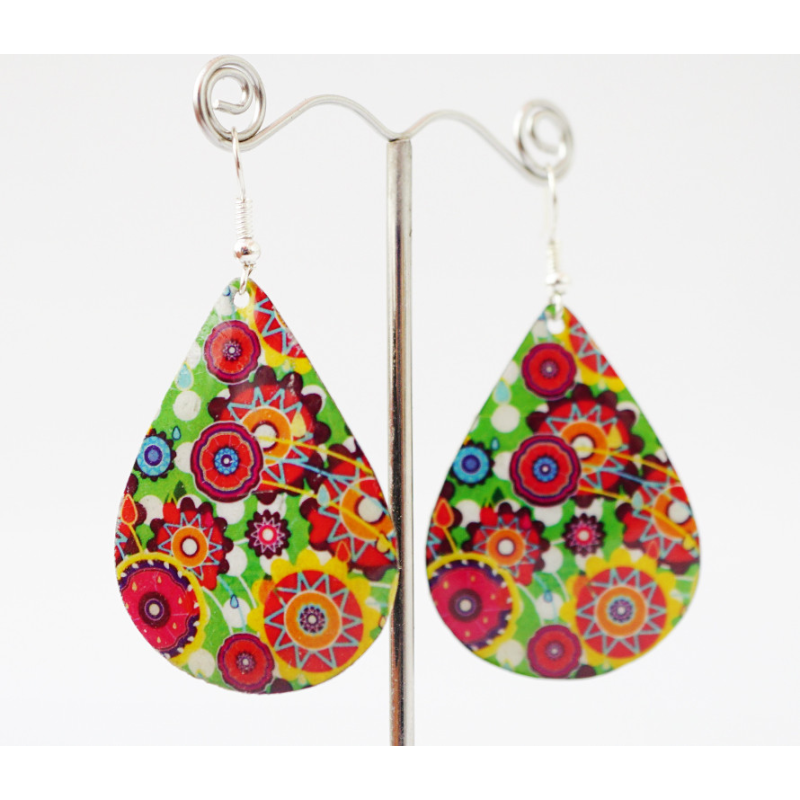 Сережки Хіпі Візерунок №5 Крапля