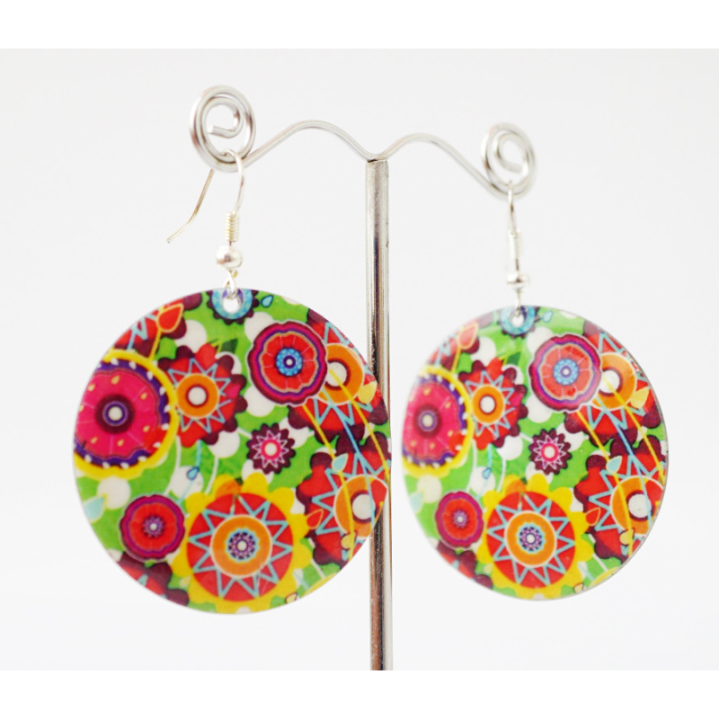 Сережки Хіпі Візерунок №5 Коло