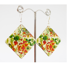 Сережки Хіпі Візерунок №6 Квадрат