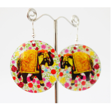 Сережки Хіпі Слонік №6 Коло