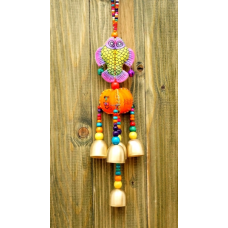 Підвіска 2 рибки + 5 литих дзвіночків Помаранчева