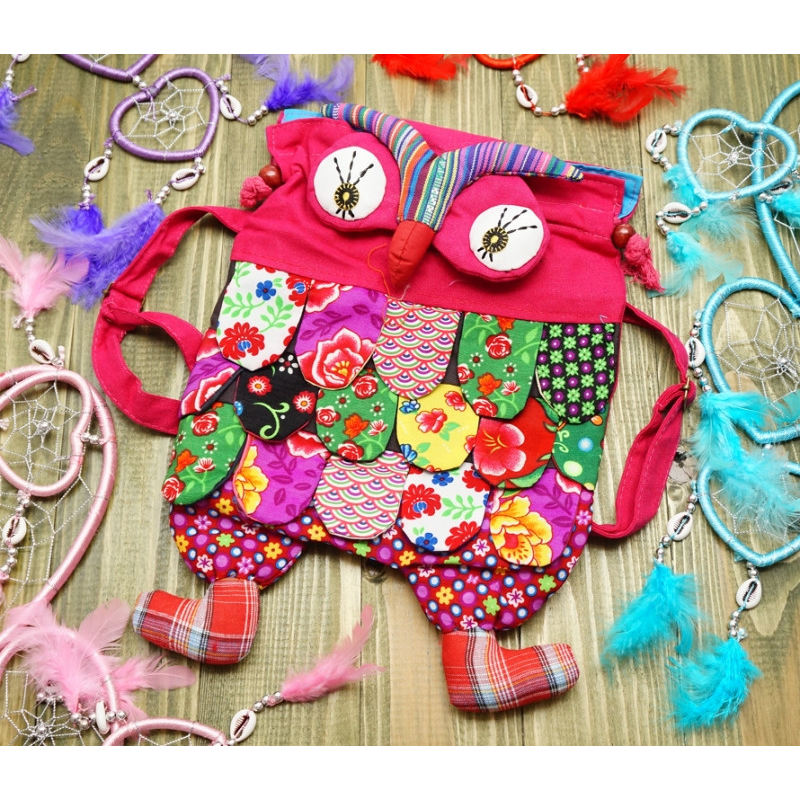 Рюкзак дитячий Сова Вишневий