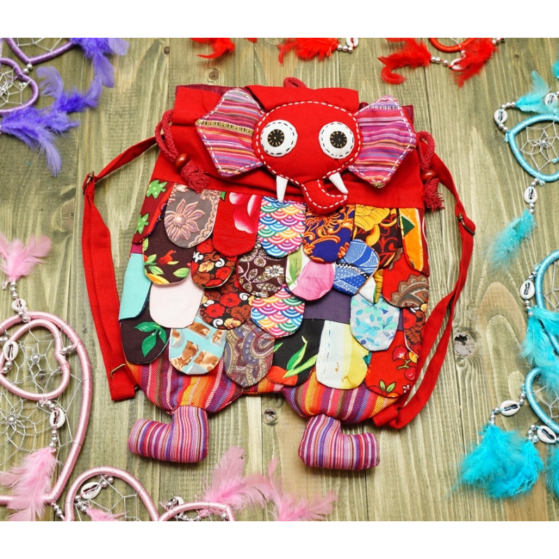 Рюкзак дитячий Слон х\б Червоний