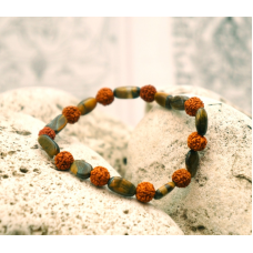 Браслет Рудракша + Тигреве око